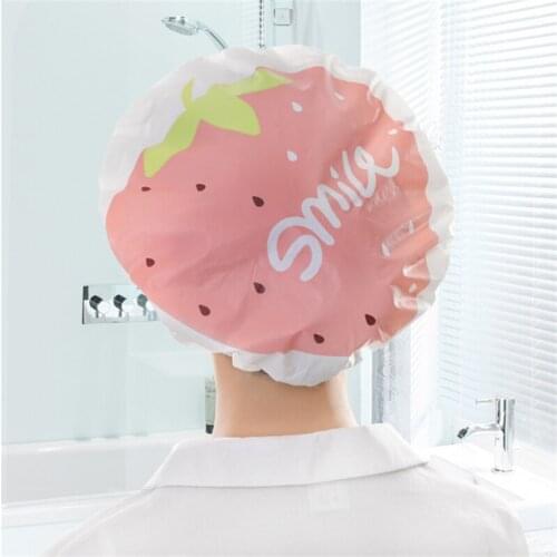 EVA Waterproof Cartoon Bathing Cap Hat Adult Shower Cap Female Models Bathing Cap Hair Salon Bathroom Products Accessories