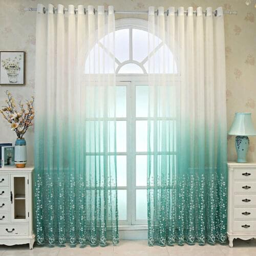 Embroidered Sheer Curtains for Living Room Bedroom Floral Tulle Curtains Pink Voile Curtains Panel Window Treatments Home Decor