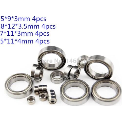 WLtoys K949 10428-A Rc Car 4wd 1/10 Scale Electric Power On Road Drift Racing Spare Parts bearing set 16pcs