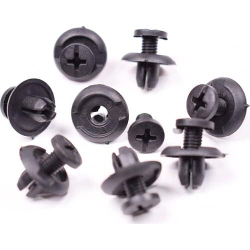 YAQUICKA 100Pcs 8mm Hole Car Door Trim Panel Fender Retainer Fastener Rivets Clip For Universal Use
