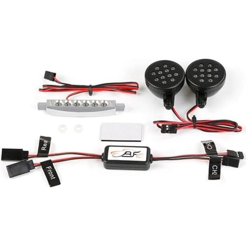 1/5 Rc Car Parts Front Lamp and Metal Rear Light and Car Light Controller for Hpi Rovan Km Baja 5B