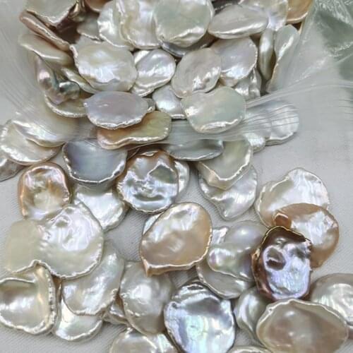 18-22MM 4Pcs/Lot High Light Natural Freshwater Pearl Baroque Petal Beads Charms Diy Jewelry Making Accessories Findings