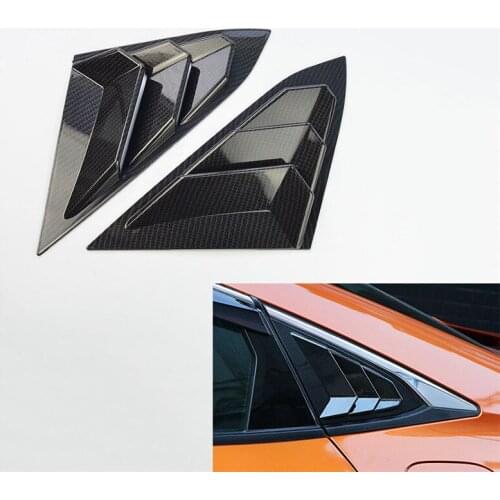 2Pcs/Set Car Rear Quarter Panel Side Vent Window Louver Backside blinds Sticker For Honda Civic 10th 2016 2017