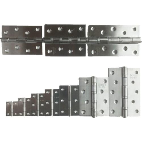 20 Pieces Stainless Steel Flat Open Door Folding 1.5-inch 2-inch 2.5-inch 3-inch 3.5-inch Mute Hinge