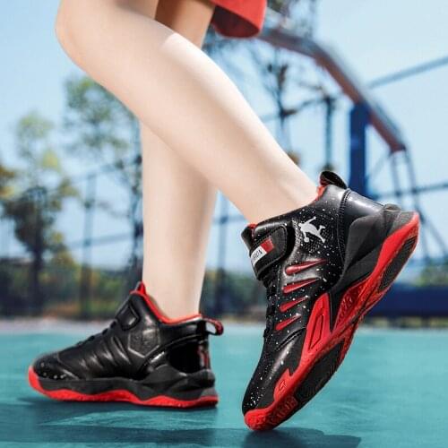 2021 Korean version of high-help basketball shoes junior high school students training shoes boys breathable sports boots