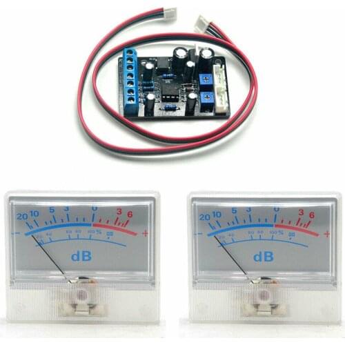 2pcs P-55 VU Test Meter DB Level Header Detector w 1pc TA7318P Driver Board