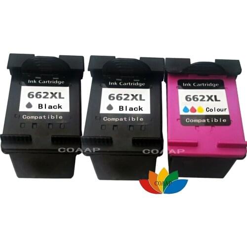 3PCS ( 2BK+1C ) Ink Cartridge For Compatible hp662 For HP 662 XL Deskjet 4515 4645 3515 1015 1515 2515 2545 2645 3545 Printer