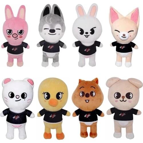 8pcs/set Skzoo Plush Toys Stray Kids Cartoon Stuffed Animal Plushies Doll Kawaii Companion for Kids Adults Fans