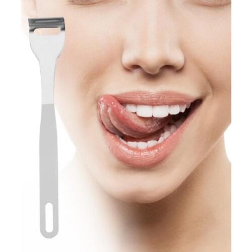 80% Hot Sale Tongue Cleaner Polishing Process Anti-corrosion Stainless Steel Fresh Breath Maker Mouth Scraper for Women