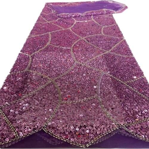 African Sequins Net Mesh Lace Fabric High Quality Lace 2021 French Tulle Lace Nigerian Lace Fabrics For Wedding DX-365