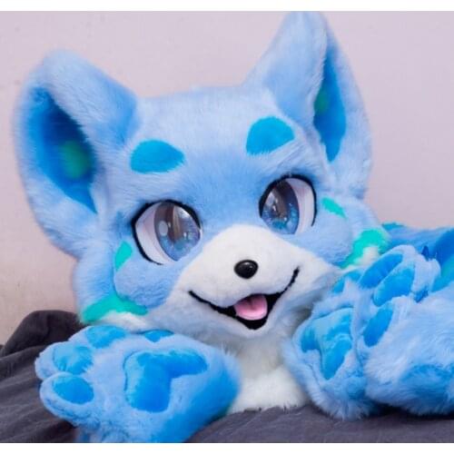 Animal Outfit Single Head Furry Fursuit Accessories Plush Cosplay Props Halloween Costumes
