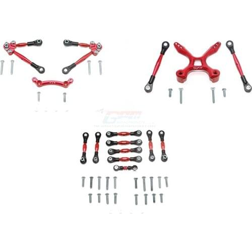Aluminum Front&rear Tie Rods With Stabilizer For C Hub +Whole Car Tie Rods for TRAXXAS-1/10 4WD FORD GT4-TEC 2.0 rc car parts