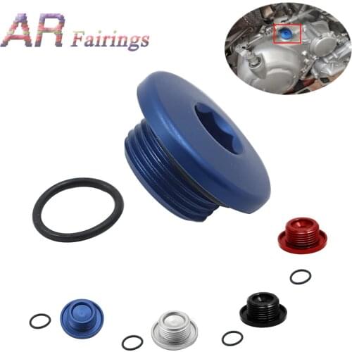 Aluminum For Yamaha YFM700 YFM 700 Top Crankcase Oil Filler Plug & O-Ring Raptor Quad Blue Black Silver Red