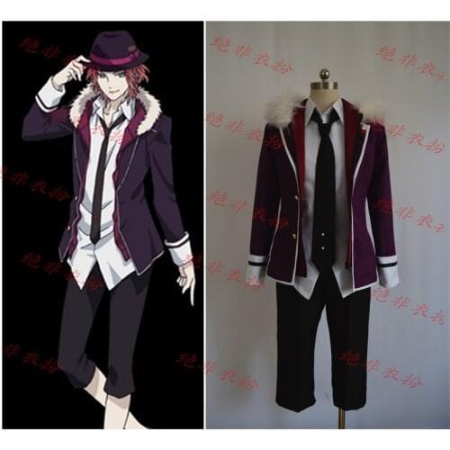 Anime! DIABOLIK LOVERS Sakamaki Laito Gothic Uniform Cosplay Costume Halloween Outfit Fashion Men/Women Daily Suit Free Shipping