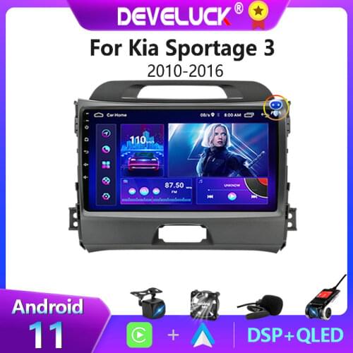2 Din Android 10 Car Radio Multimedia Video Player For Kia Sportage 3 4 SL 2010-2016 2din stereo GPS Navigation Speakers Screen