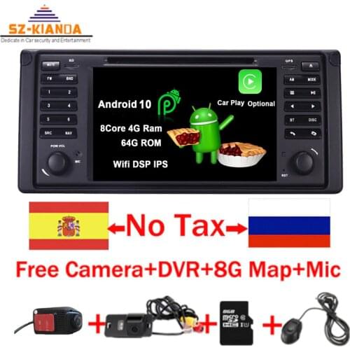 Android 10.0 Car GPS Navigation for BMW E39 5 Series Range Rover 2002-2005 Wifi 3G Bluetooth radio Steering Wheel Control
