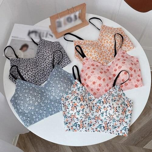 Seamless Floral Invisible Bra Breathable Beauty Back Padded Latex Bra Idyllic All Matching Side Gathering Casual Daily Bralette