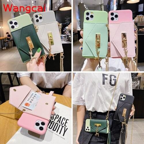 Luxury Leather Case For Samsung Galaxy A60 M40 A50 A50S A30S A40 A20 A30 M10S M20S A8s Case Wallet Card Christmas elk Soft Cover