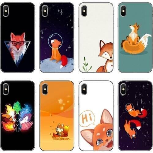 Cartoon Cute Fox Accessories Phone Case For Huawei P40 P30 P20 Pro P10 P9 Lite Y5 Y6 Y7 Y9 P Smart Plus 2018 2019