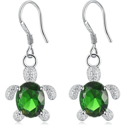 Tortoise silver color Fashion Jewelry Pendant Necklaces Tortoise Hot sterling earrings