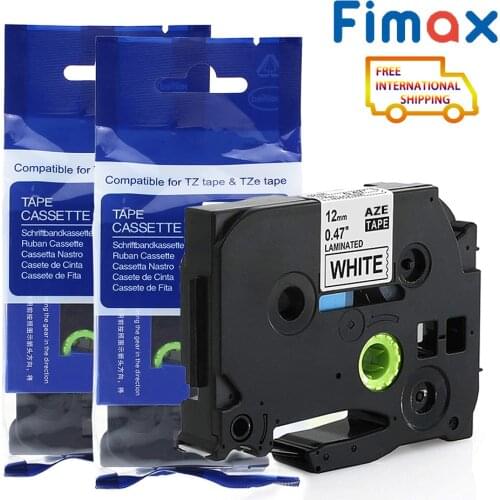 Fimax 2 pcs TZe-231Compatible for Brother p touch Printer Ribbons TZ-231 P-touch label tape for TZe231 Borther label Maker