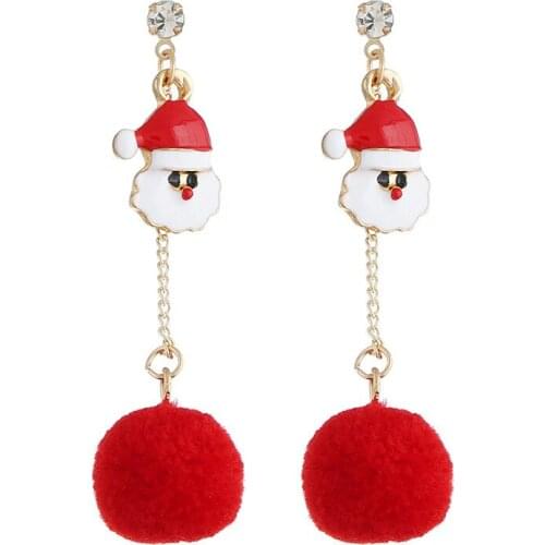 Anta Claus Reindeers Ear Clip Jewelry Christmas Or Winter Models Clip Earrings Without Piercing Clip Earring