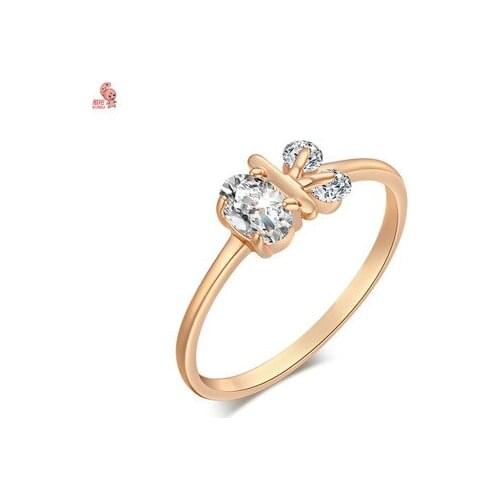 Kuniu animal Rabbit finger ring for women zircon metal material cute lovely style trendy exquisite style brand fashion jewelry