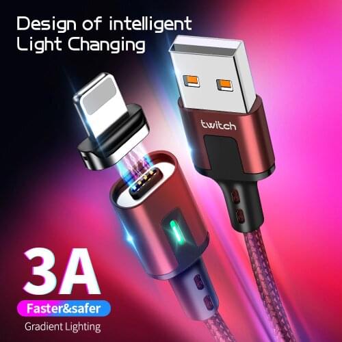 Twitch Magnetic USB Cable Fast Charging Type C Cable Magnet Micro USB Cable Mobile Phone Cable USB Cord For Xiaomi iPhone Pro XR