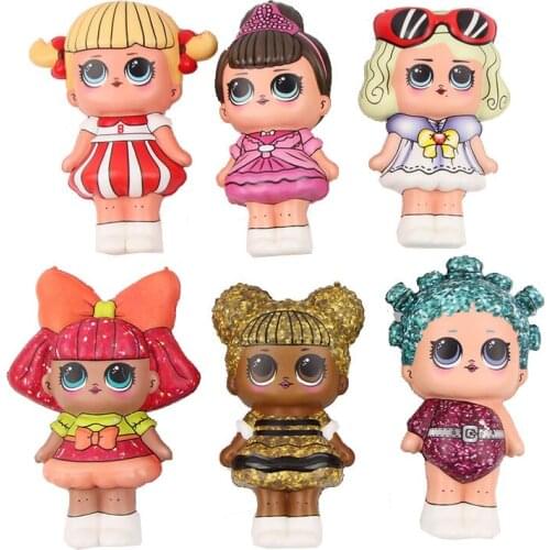 Squishy Toys PU Full Color Printing Slow Rebound Simulation Cartoon Girl Doll Funny Prank Stress Squishy Childrens Squeeze Toys
