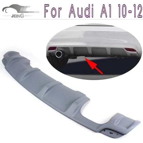 Unpainted PU Grey Primmer Rear Bumper Lip Diffuser Spoiler Fit For Audi A1 2010-2012