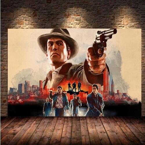 The Poster Decoration Painting of Game Of Mafia II on HD Canvas canvas painting art wall art canvas painting pictures