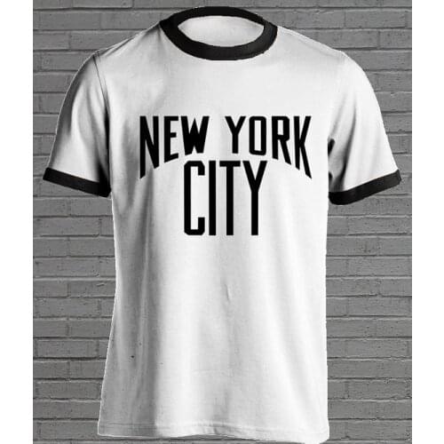 New York City Retro T shirt Vintage Tshirt Old School T shirt moletom do tumblr t shirt casual tops tees ringer fashion- K135