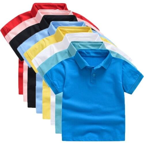 2020 New Childrens Shirt Clothing Summer Cotton Short Sleeved Shirt Baby Boys Girls Polo Shirt Kids Polo Clothes Out Dropship