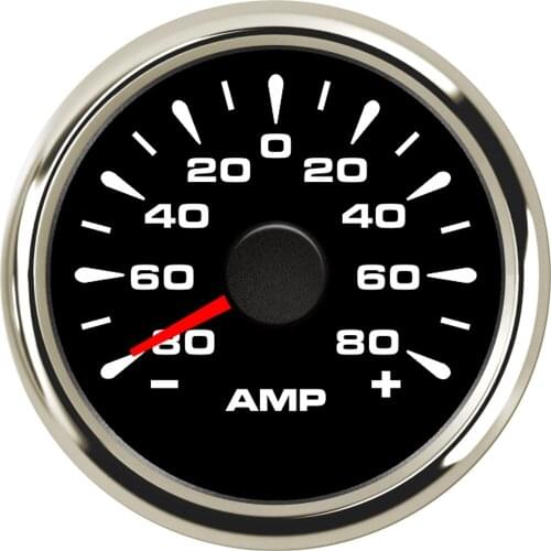 SAMDO 80A Multi Color Back Light Ampere Gauge Ammeter AMP Meter Waterproof 2" 52MM With Current Sensor