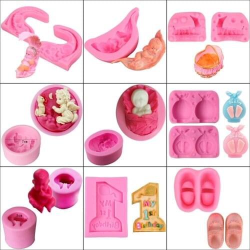 3D Baby Shape Silicone Cake Mold Fondant Kitchen Cake Decorating Tools for Chocolate Baking Tools Cake Tools