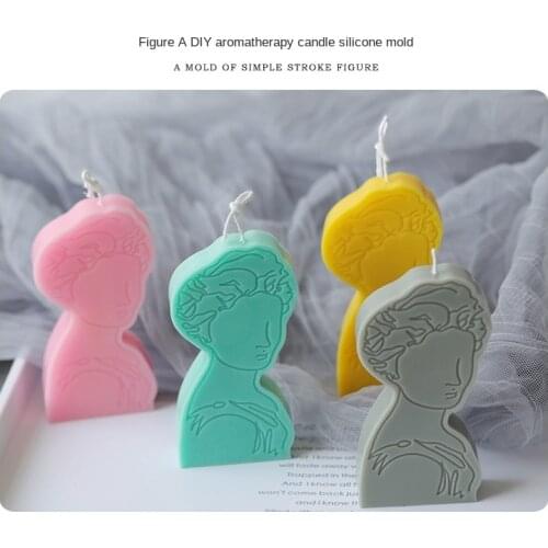 Portrait Candle Silicone Mold Gypsum Mould Minimalist Aromatherapy DIY Handmade Mold Automobile Aromatherapy Decoration