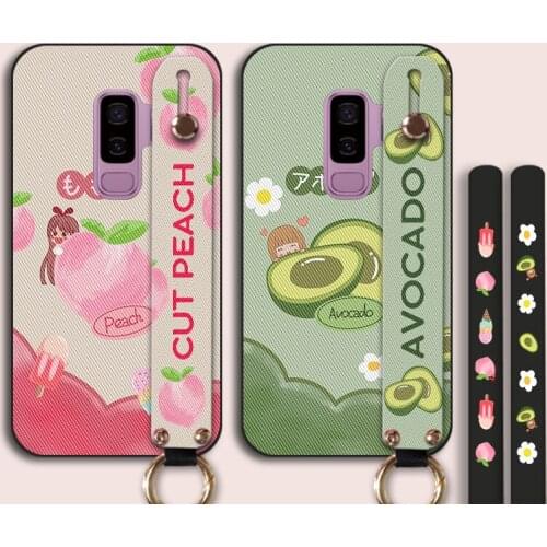 Summer Fruit Silicone Case For Samsung Galaxy S6 S7 Edge Wrist Strap Holder Back Cover For Samsung S8 S9 Plus S10 Lite S10E