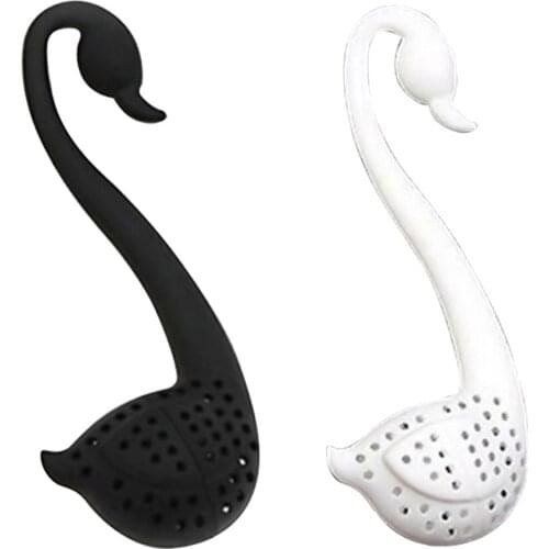 1pc Creative Silicone Swan Hookings Shape Tea Infuser Strainer Filter Diffuser Drink Tool for Filter Brewing Making Teapots
