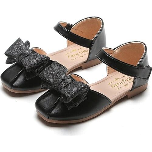 Skoex Kids Casual Flat Shoes Girls Fashion Princess Shoes Adorable Bow Ballerina Slip-on Breathable Female Student Summer Sandal