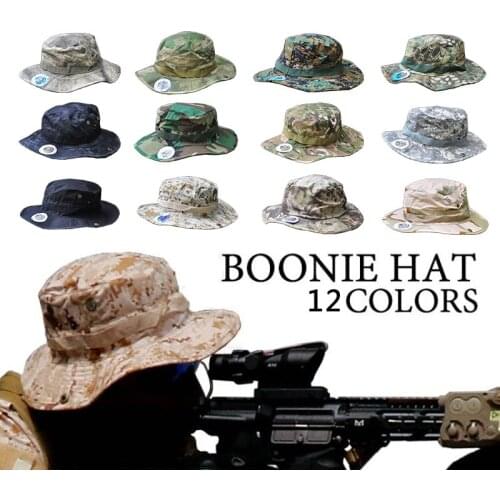 Outdoor Fishing Caps Army Cap Round Cap Embroidered Unisex Hats Tactical Adjustable Cap Camouflage Hat Hunting Cap Sports Men