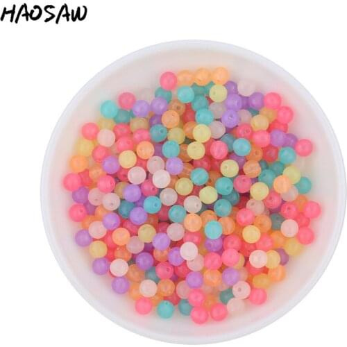 Jelly Color Mix Lot 6MM 3600PCS Fashion Charms Accessories Round Beads Cute Color For Necklace Bracelet Party Jewelry For