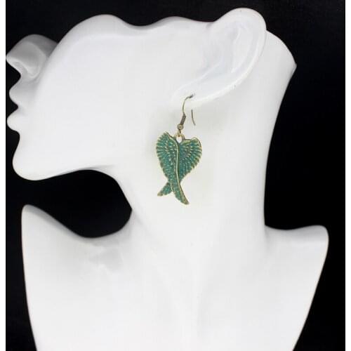 Green Leaf Bohemian Ethnic Earrings Accessories For Women Bronze Drop Earrings Female Design Fashion Jewelry Pendent Gifts
