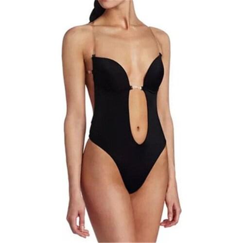 Woman Seamless Sexy One-piece Lingerie Bodysuit Invisible Bra Waist Slimming Tie Comfortable Sexy Back Tube Top Bra Underwear