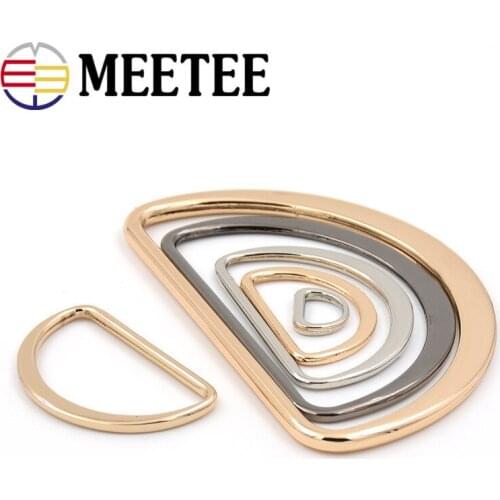 10pcs Meetee 10mm-75mm Metal O D Ring Connection Buckle for DIY Shoes Bags Purse Strap Buckle Garment Sewing Accessories F4-7