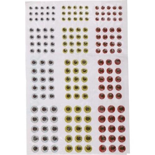 183pcs 2D Holographic Fishing Eyes Artificial 3D Eye Fly Tying Jigs DIY Craft Dolls Plastic Stickers Fly Fishing Accessories