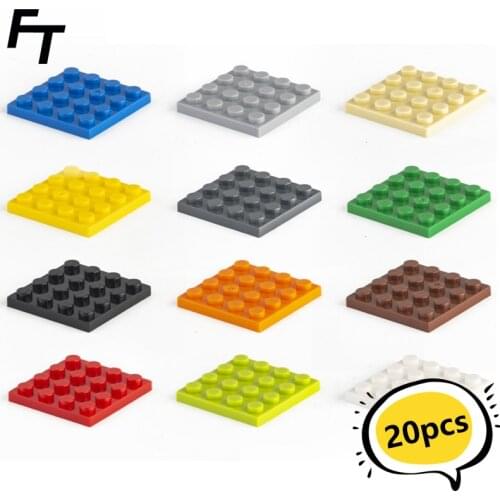 20Pcs Small Particle 3031 4x4 Plate Bricks Building Block Flat DIY Part Buildmoc Compatible Assembly Particle Creative Gift Toys