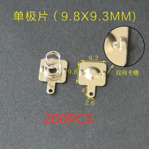 200PCS AAA battery pack 9.8X9.3\20MM spring contact piece battery box positive and negative single-pole battery