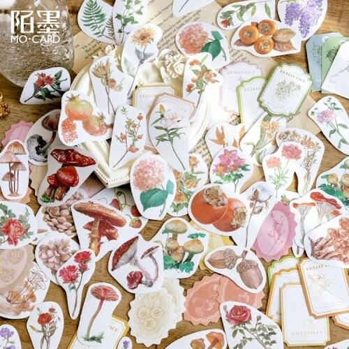 40 pcs/set The Shadow of Flowers Washi Paper Stickers Scrapbooking Diy Journaling Stationery Diary Sticker Kawaii Art Supplies