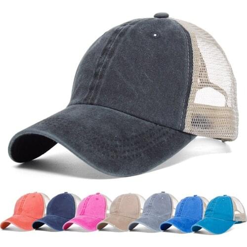 8 Colors Baseball Caps Men Womens Cap Washed Snapback Hip Hop Hat Dad Hat Summer Breathable Mesh Gorras Unisex Streetwear Bone