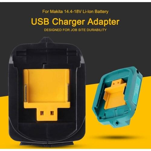 USB Charger Adapter Charging Converter For ADP05 18V 14.4V Lithium Battery Built-in Belt Clip Power Tool Accessories